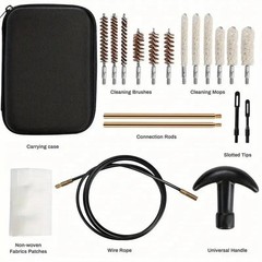 43pcs Heavy Duty Gun Cleaning Kit With Zippered Carrying Case for All Firearms