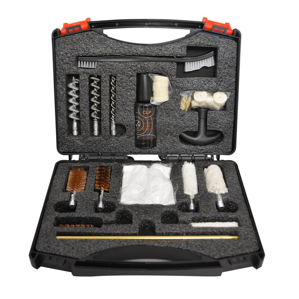 Cleaning Kit for 12, 20, 410 Gauge Includes Bronze Bore Brush, Cotton Mop, Sp…