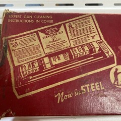 VINTAGE OUTERS GUNSLICK RIFLE GUN CLEANING KIT NO. 477 IN METAL BOX, With Box