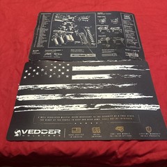 Gun Cleaning Mat for Glock – 24″ X12″ Gun Mat Black Used (2) Mats. By Cm