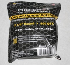 Pro Shot Cotton Cleaning Patches 2 1/2″ Round Black Powder 500 Count $4 shipping