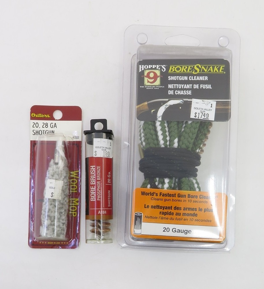 Lot Gun Cleaning Hoppe’s 9 Bore Snake 20 G Shotgun, Wool Mop, Bore Bronze Brush