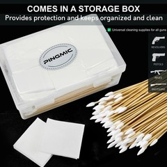 PINGMIC Gun Cleaning Supplies – Cotton Swabs & Cleaning Patches Kit