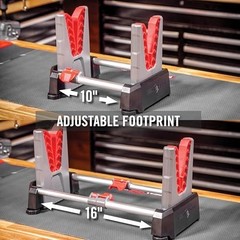 Collapsible Adjustable 10″-16″ Cleaning Stand | Portable Lightweight Vise for Ri