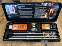 HOPPE’S 9 GUN CLEANING KIT 2007 Black Case 3 Rods Patches Solutions 3 Tips