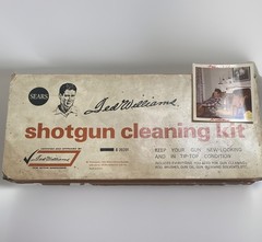 Vtg Sears Ted Williams Shotgun Cleaning Kit 20201 w/ Rare 1978 Candid Photo Lot