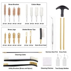 Universal Gun Cleaning Kit for .22 .357 .38 9mm .45 Caliber Pistols – Brushes &