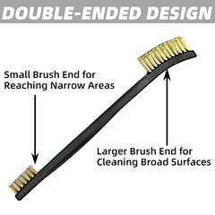 Gun Cleaning Brushes Double Ended Brass Steel Nylon Bristle Brush Set Gun