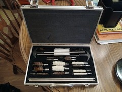 Gun Cleaning Kit w/ Aluminum Case, Rod, Bore Brush & Mop