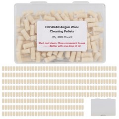 300 Count Cleaning Pellets Cotton Wool Felt for .22 .177 .25 Caliber – Storage B