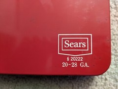 Vintage Sears & Roebuck Co. GUN CLEANING KIT No. 6 2022 & Metal Box. 20-28 Guage