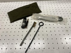 US Military Cleaning Kit Green Bag Brushes Cord Gun Oil Surplus Set