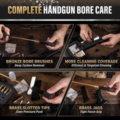 Universal Gun Cleaning Kit for .22 to .45 Cal Handguns – Compact & Portable