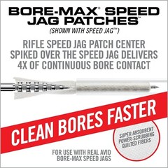 Real Avid Bore-Max Speed Jag and Patches, Bore Cleaning Jag Gun Patch Holder…