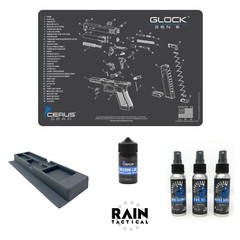 For GLOCK GEN 5 Cerus Gear Bench Mat – Parts Tray- CLP Gun Oil & Care Pack