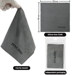 2 Pack Silicon Cleaning Cloth, Lint-Free Microfiber Cloth, 12″ x 12″ Large Cl…