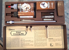 1978 OUTERS Pistol Cleaning Kit Vintage For .357 / .38 / 9mm W/engraved Case