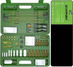 Zonwish Universal Gun Cleaning Kit Light & Mat, Brass Rods Jags for All Firearms