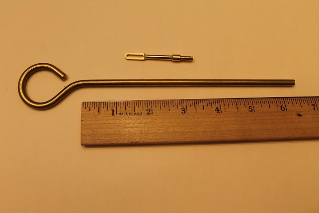 Dewey Brass Pistol Cleaning Rod 22 to 45 cal+ 3 38 380 9mm Cotton Mops Free Ship