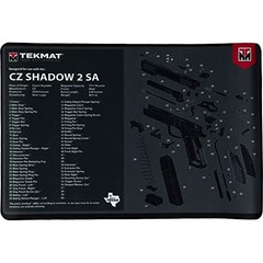 TekMat CZ Shadow 2 SA Cleaning Mat 11x17in Rubber Black/White TEKR17CZSHDW2