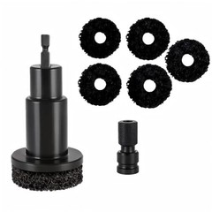 Wheel Hub Cleaning Kit for Power Drill – Includes 1 Adapter and 5 Grinding