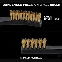 10 Pack 7Inch Double-Ended Gun Cleaning Brushes, Brass Wire Brush Set for Carbon