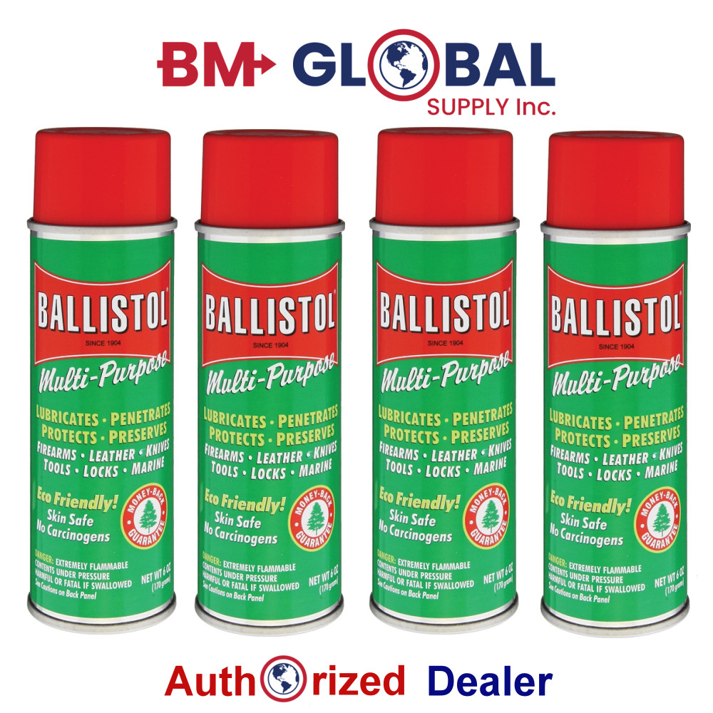 4 Units Ballistol Multi Purpose Lubricant Gun Cleaner 6 oz Aerosol Made In USA &