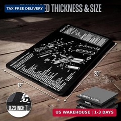Gun Cleaning Mat 20″×12″ – Thick Protection, Leak-Proof Surface, Non-Slip Oil Re