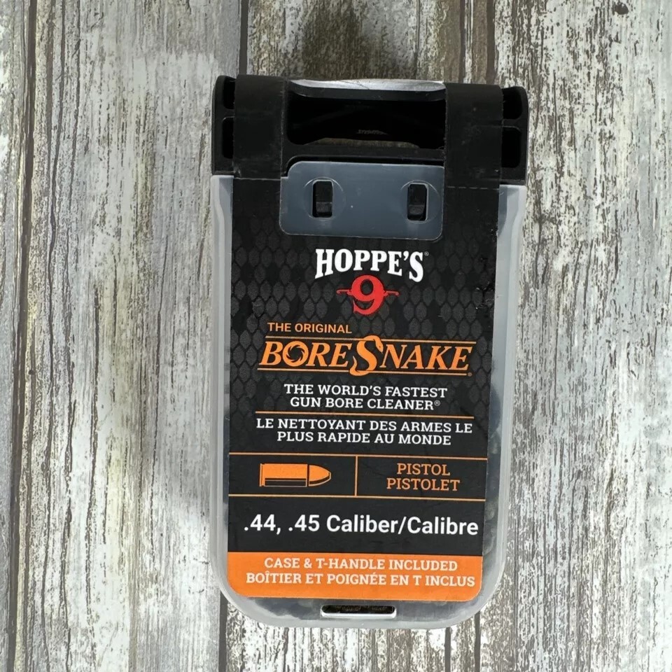 Hoppes 24004D Pistol/Revolver Boresnake Gun Cleaner for .44 .45 Caliber Handguns
