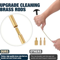 Universal firearm cleaning kit, complete with a brasscleaningrodandcleaningstand