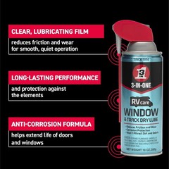 3-IN-ONE RV Care Window and Track Dry Lube Spray 10 oz