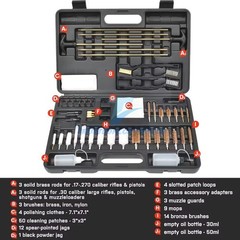 163pcs Gun Cleaning Kit Universal Rifle Pistol Shotgun Handgun Firearm with Case