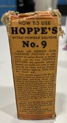VTG HOPPE’S No. 9 Nitro Powder Solvent Glass Bottle 3/8 Ths Full (PRE BAR CODE)