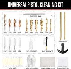 Gun Cleaning Kit .22,.35,.45 Caliber 9mm Cleaning Kit&Pistol Cleaning Kit Brass