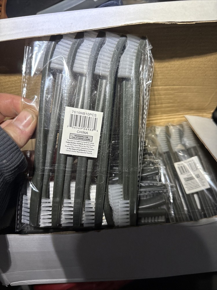 120 SE 7″ Double Ended Gun Cleaning Brush Set Nylon Bristles Brushes 7615NB10PCs