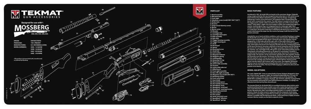 Tekmat Mossberg Cleaning Mat – 36×12 inch-R36-MOSSBERG