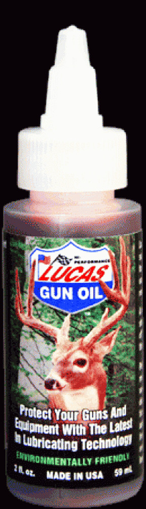 GUN OiL LUBRICANT Drip Drop Bottle 2 oz Lubricate Clean Protect Lube LUCAS 10006