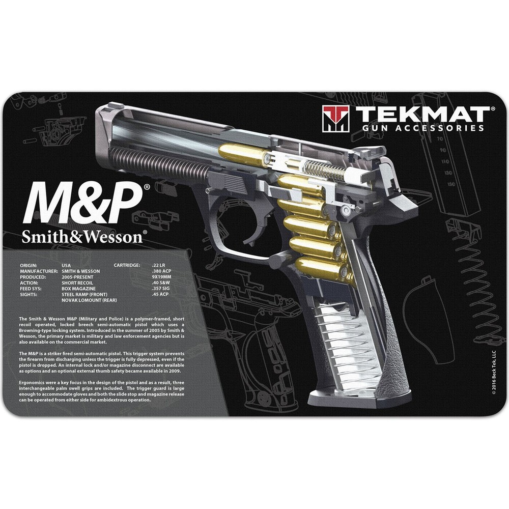 TekMat Original Gun Cleaning Mat – 17″ X 11″ – Smith & Wesson M&P Cutaway
