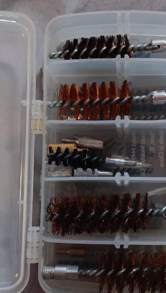 Gun Cleaning Brush & Bore Brush Set with Case, Bronze Steel Cotton, Multi-Color