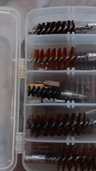 Gun Cleaning Brush & Bore Brush Set with Case, Bronze Steel Cotton, Multi-Color