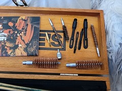Hoppe’s No. 9 Deluxe Gun Cleaning Kit In Hinged Cherry Wood Box Accessories Rod