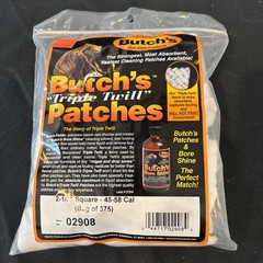 Butch’s Twill Cleaning Patches Bag of 375 (2.5 Inch) .45-58 Cal