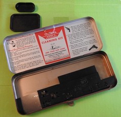 Vintage Red Metal Box Outers Gunslick Revolver Kit .22 Cal – TIN BOX + INSERT