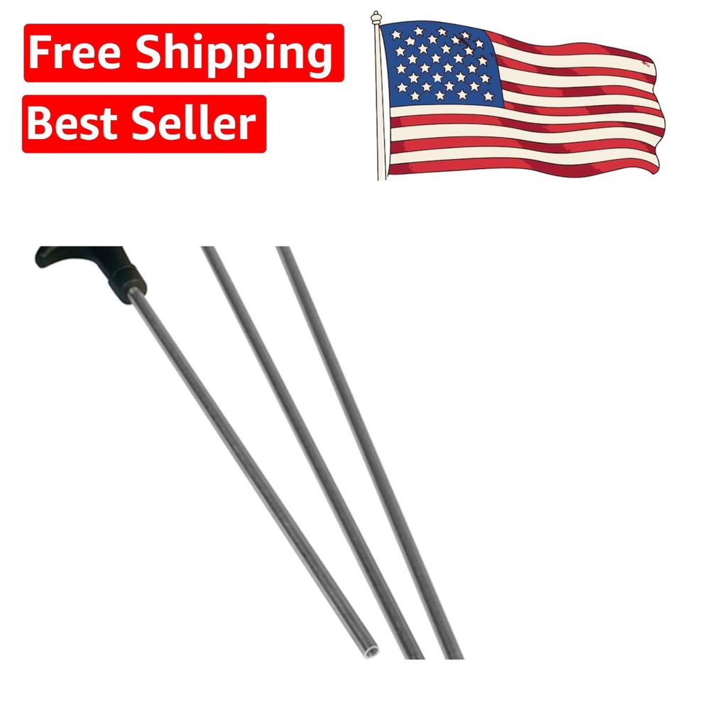 Universal 3-Piece Brass Cleaning Rod for Rifles, Pistols & Shotguns
