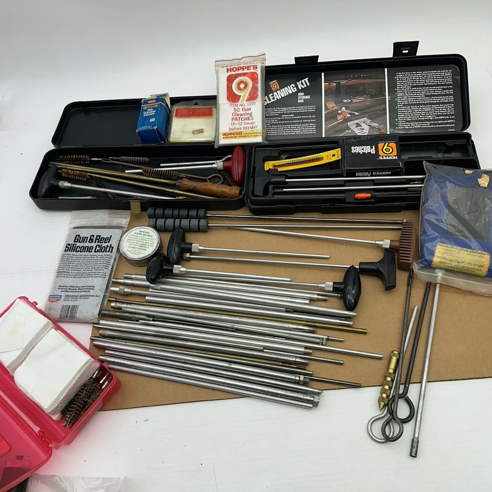 Lot 50+ Pcs Vintage Antique Gun Cleaning Rods Brass Aluminum Rifle Outers Hoppes