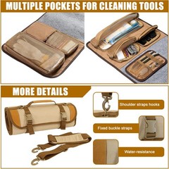 Heavy Duty Gun Cleaning Mat Roll Up Rifle Clean Pad w/Zipper Pocket for Shooting