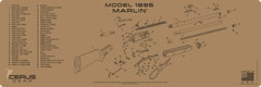 MARLIN MODEL 1895 SCHEMATIC Premium Long Gun Mat FDE