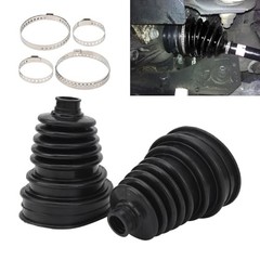2 PCS CV Joint Boot Kit, Universal Flexible CV Axle Boot with Clamps, Constant