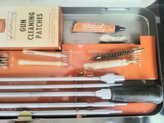 Sears Ted Williams Gun Cleaning Kit In Metal Case All Gauges Rifle Vintage 1960s