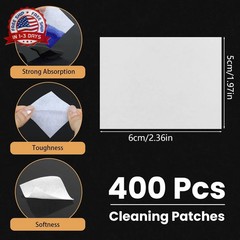 400 Pcs Gun Cleaning Patches + 200 Pcs Gun Cleaning Swabs, Gun Cleaning Supplies